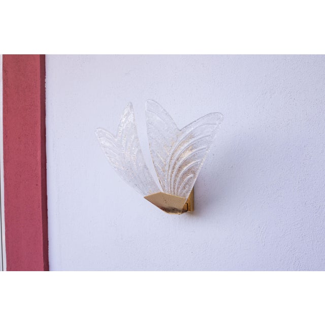 Metal 1970s Sorrento Murano Glass Ceiling Light and Wall Lights - 6 Piece Set For Sale - Image 7 of 12