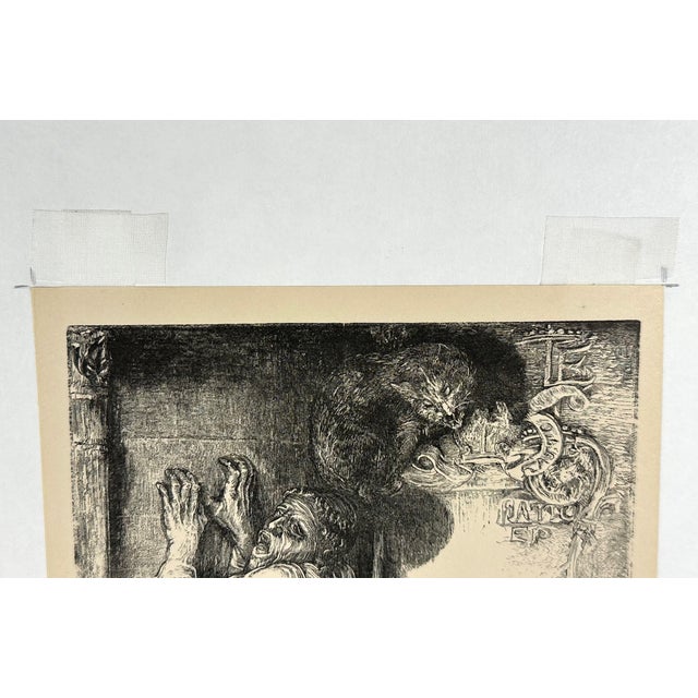 Printmaking Materials Early 20th Century The Rats Devour Bishop Hatto by Henry Marsh After John La Farge For Sale - Image 7 of 10