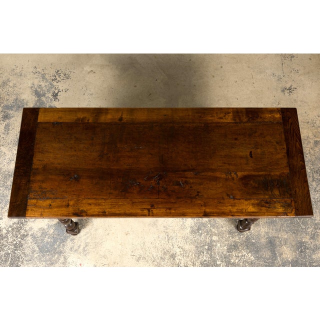 Early 19th Century French Louis XIII Style Oak Farmhouse Dining Table For Sale - Image 4 of 18