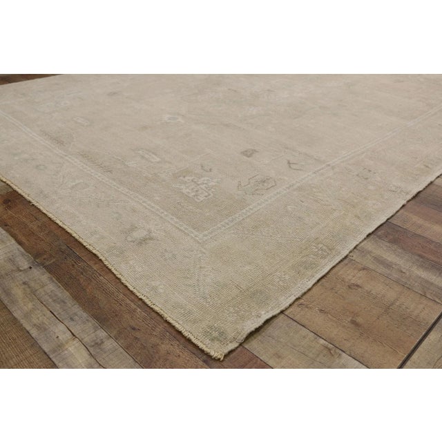 Vintage Turkish Oushak Rug - 06'04 X 08'08 For Sale In Dallas - Image 6 of 7