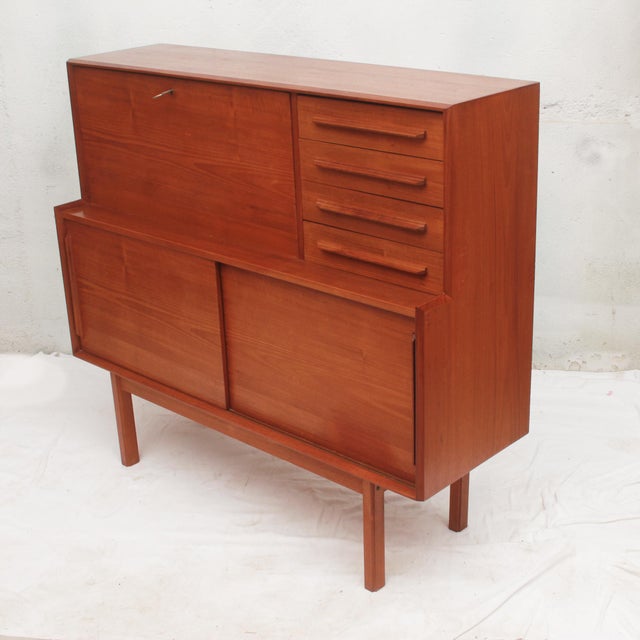 Danish Sideboard with Secretary in Teak, 1965 For Sale - Image 15 of 16