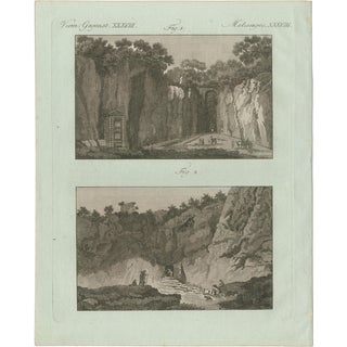 Bertuch, Mountain Roads and Rock-Cut Passes, 1800, Engraving For Sale