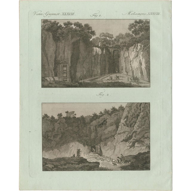 Bertuch, Mountain Roads and Rock-Cut Passes, 1800, Engraving For Sale
