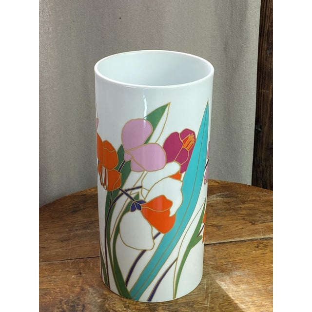 Porcelain Vase with Floral Decoration by Wolf Bauer for Rosenthal, 1970s For Sale - Image 15 of 15