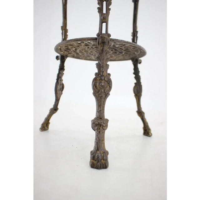 Gold Danish Iron Flower Stand, 1950s For Sale - Image 8 of 9