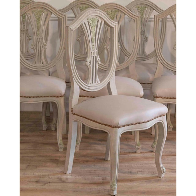 Set of Ten Louis XV–Louis XVI Transition Style Chairs, France, 20th Century For Sale - Image 14 of 18