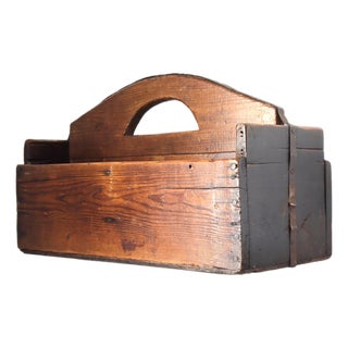 Antique Wood Tool Caddy For Sale