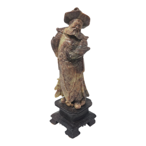 Late 19th Century Chinese Warrior Stone Carving