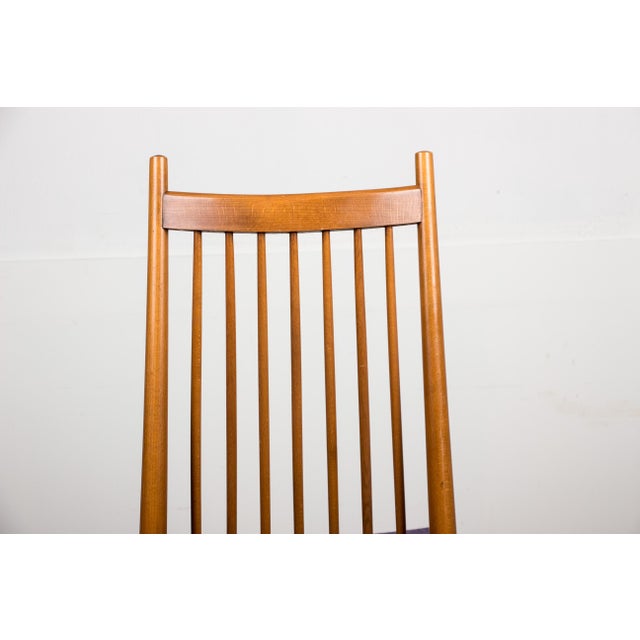 Large Danish Teak and Fabric Dining Chairs in the style of Arne Vodder, 1960s, Set of 4 For Sale - Image 6 of 13