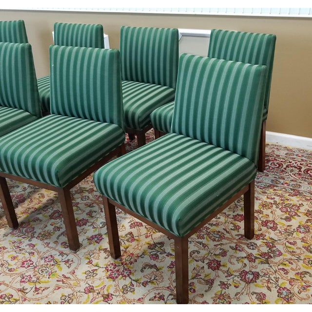 1970s Directional Contract Furniture Green Striped ... (640 x 640 Pixel)