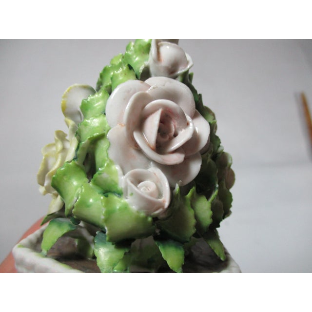 Ceramic 1950s German Porcelain Rose Topiary For Sale - Image 7 of 9