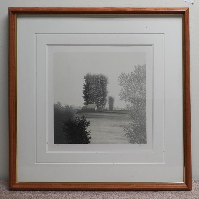 Robert Kipniss (American, b. 1931), The Small Field. Limited-edition lithograph on paper depicting a quiet rural landscape...