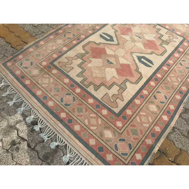 Oushak Handmade Nomadic Vintage Turkish Rug For Sale - Image 6 of 11