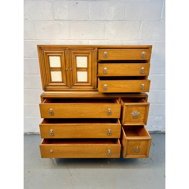 Brown Mid 20th Century Modern Maple and Mosaic Dresser by National of Mt. Airy For Sale - Image 8 of 18