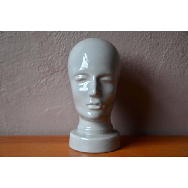 Enamelled Ceramic Mannequin Head, West Germany, 1970s For Sale - Image 3 of 10