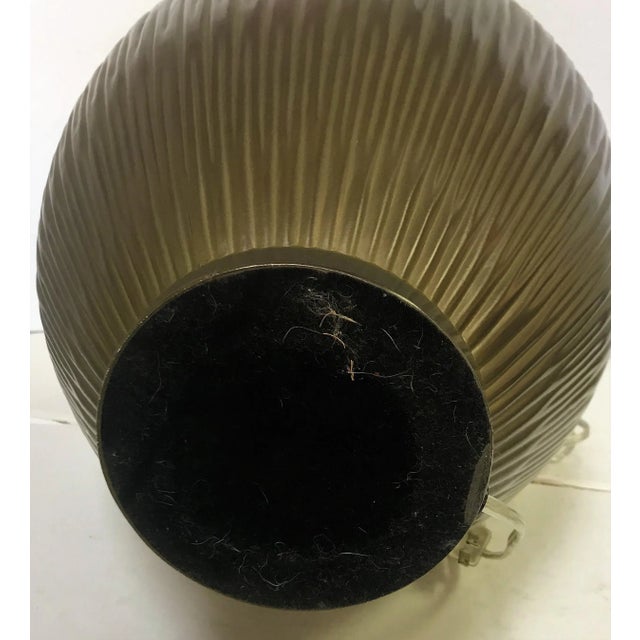 Bronze Large Scale Metal Lamp With Shade For Sale - Image 8 of 12