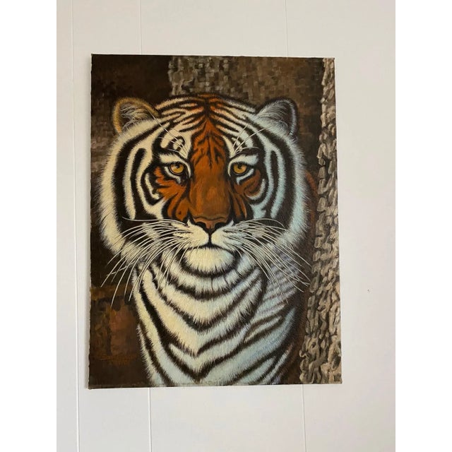 Tiger Painting by Bonnie Russell For Sale In Los Angeles - Image 6 of 6