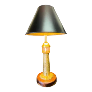 Mid Century Modern Brass Lighthouse Lamp With Beacon Light