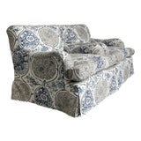 Vintage Boho Printed Lounge Chairs in Schumacher “Katsugi” - A Pair For Sale