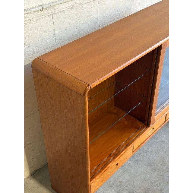Wood Sun Cabinet Teak Display Cabinet Mid-Century Modern 1980s For Sale - Image 7 of 10