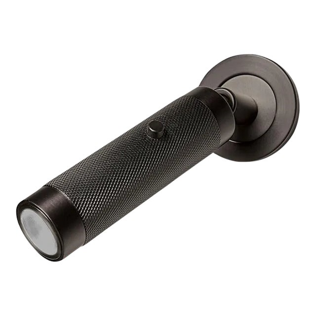 Black Bronze Led Knurl Reading Light For Sale
