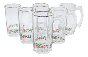 Christmas Beer Steins - Set of 6