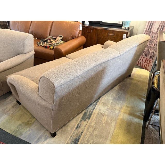 Wood J. Fitzgerald English Traditional Rolled Arm Sofa on Casters For Sale - Image 7 of 12