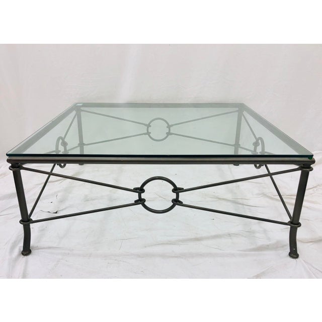 Vintage Metal Glass Top Coffee Table Chairish