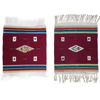 1920s Serapi Card Table Weavings - A Pair For Sale