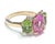 Christina Addison Medium Gum Drop™ Ring With Blue Topaz and Peridot and Diamonds For Sale - Image 11 of 12