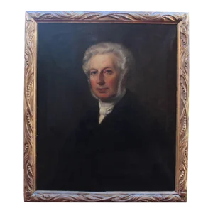 Mid 19th Century Portrait Oil Painting of a British Gentleman by Samuel West