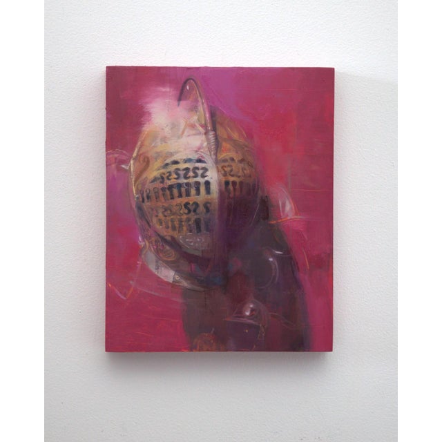 This oil on panel work presents an abstract composition that draws the viewer into a vibrant interplay of textures and...