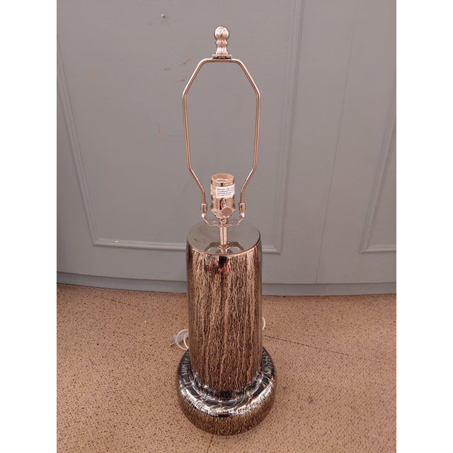 Mid-Century Modern Vaughan "Messina" Silvered Glass Table Lamp – Model tg0085.ni.us For Sale - Image 3 of 7