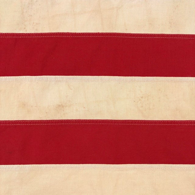 Late 20th Century Vintage Cotton American Flag With Embroidered Stars For Sale - Image 5 of 5