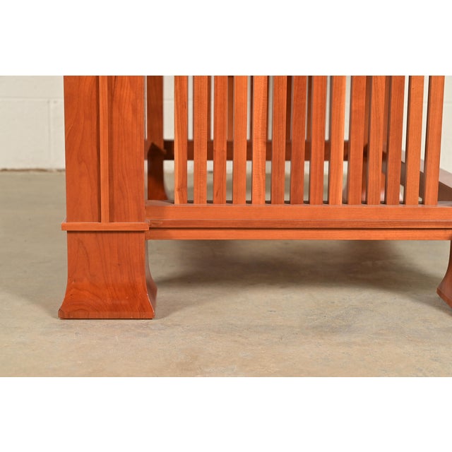 Brown Frank Lloyd Wright for Cassina Arts & Crafts Husser House Cherry Wood Dining Table For Sale - Image 8 of 12