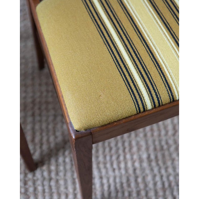 Green 1970s Danish Wood and Wool Dining Chairs - Set of 4 For Sale - Image 8 of 16
