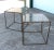 Hollywood Regency French 1970s Pair of Side/Drink Tables in Glass Cube and Gold Metal Faux Bamboo Styled After Maison Baguès For Sale - Image 3 of 7
