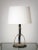 1960s 1960s Adnet Style Brass Horse Shoe & Black Stitched Leather Desk Lamp, France For Sale - Image 5 of 5