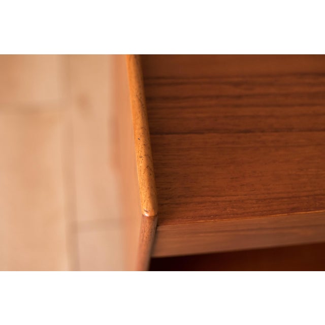Vintage Danish Teak Bedside Nightstand End Table by Søborg Møbler For Sale - Image 17 of 18