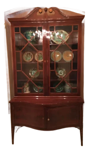 American Federal Period Mahogany & Satinwood Inlaid Cabinet C. 1820