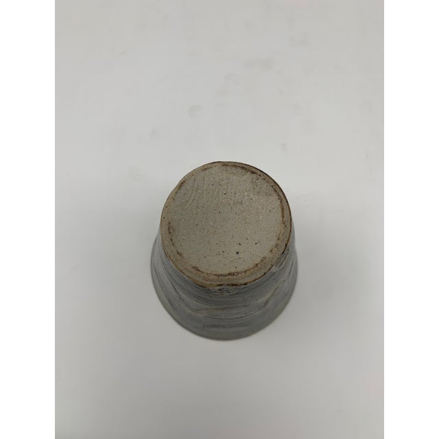 1960s Blue and Brown Detailed Vase For Sale - Image 9 of 11