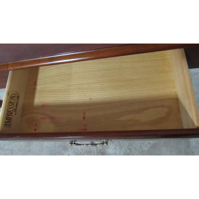 Thomasville 1980s Cherry Thomasville Impressions Console Sofa Table With Drawer For Sale - Image 4 of 8