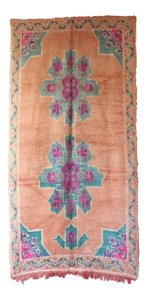 Moroccan Vintage Boujad Rug 5x10 Ft