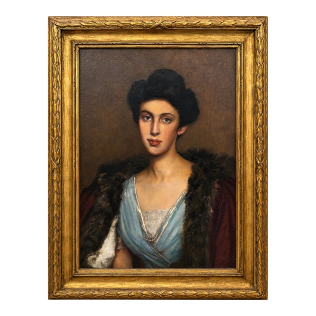 Sergeant Kendall “Portrait of a Lady” – Oil on Canvas, Circa 1900 For Sale