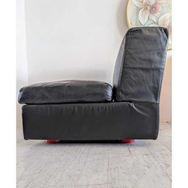 1970s Mid-Century Leather Lounge Chair by De Pas Durbino & Lomazzi for Zanotta, Italy, 1970s For Sale - Image 5 of 17