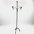 Metal Hand Forged Iron Floor Candelabra 50″ (126cm) Antique Copper Patina 3-Arm Slim Corner Design Rustic Decor For Sale - Image 7 of 8