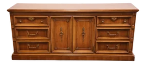United Furniture Italian Neoclassical Tuscan Style 74" Triple Door Dresser 61-144