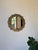 1950s Brutalist Round Hammered Gold-Tone Metal Mirror, 1950s For Sale - Image 5 of 18