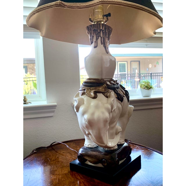 Elaborate Porcelain Lamp From Italy For Sale - Image 4 of 5
