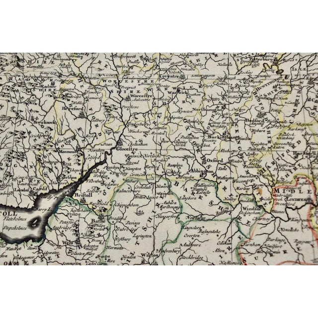 Great Britain, N. France: A Large 17th C. Hand-Colored Map by Sanson and Jaillot, 1693 For Sale In San Francisco - Image 6 of 12